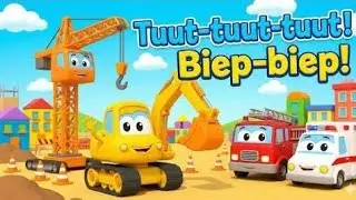 🚧 Tuut-tuut-tuut! Biep-biep-biep! 🚜 Baustellenlied f&uuml;r Kinder | Bagger, Kran & Feuerwehr 🚒