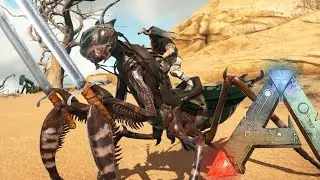 ARK: Scorched Earth - MANTIS HAS SWORDS, TAMING, MEGA DEATHWORM #5 (Scorched Earth Map Gameplay)