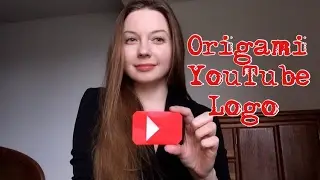 Origami youtube logo button. Origami logo de youtube.