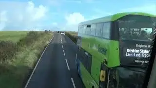 Brighton & Hove Buses Route 12. Cuckmere Valley & River. Eastbourne View from South Downs Way.