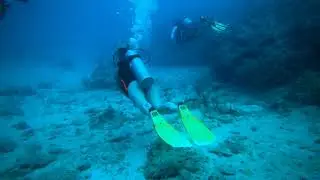 SCUBA Diving at Coco Cay, Royal Caribbean private island in Bahamas.