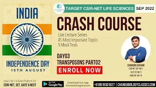 Part-02 | TRANSPOSONS | Crash Course Biology | Cell cycle control | CSIR-NET LIFE SCIENCES | Biology