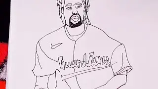 How to draw a baseball player drawing very easy...