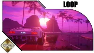 Free VJ Loop Motion Background | Synthwave Outrun Car #0986