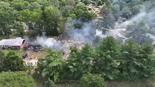Drone 4 gives aerial look at damage left behind from St. Louis County Explosion