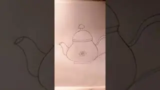 How to draw an easy tea pot Shorts#