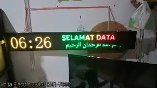 Running Text RGB Full Colour Lampu P5 (Lebih padat)