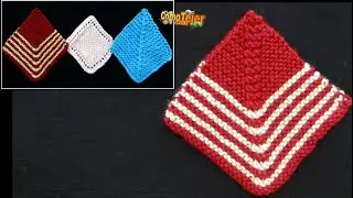 Cómo Tejer Cuadrados Perfectos en Colores 1/3  Mitered Squares 2 agujas, tricot, palitos (556)