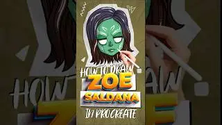 Zoe Saldana at Gamora #procreate #shorts