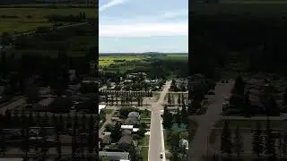 An aerial view of Glendon, Alberta. #alberta #explorealberta #ruralalberta