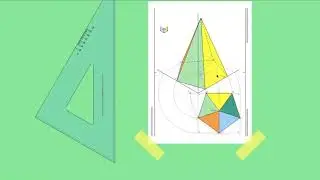 Assonometria isometrica di una piramide a base pentagonale