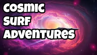 Space Surfers: Riding Waves Between Stars At Night