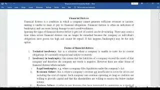 Financial Distress 2