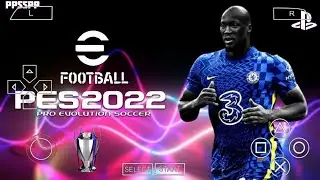 eFOOTBALL PES 2022 PPSSPP ESTILO PS5 EUROPEUS CONTRA&Ccedil;&Otilde;ES INTERFACES UNIFORMES+UEFA CHAMPIONS ANDROID