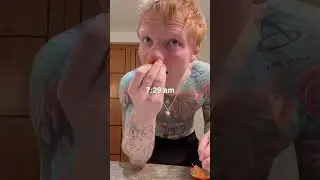 Ed Sheeran tries out the viral morning routine