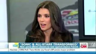 Danica Patrick On CNN Promoting Sonic & All-Stars Racing Transformed