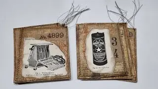 Making Grungy Journal Cards from kooky handmade paper | junk journal ephemera | Bonny And Clive