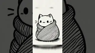 Aesthetic cute cat drawing ideas 💡 what is your favourite pets 😊#short #drawing #artbymuqadas