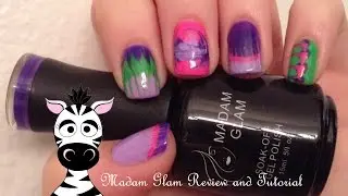 No-Water Marble Nail Art Tutorial & Madam Glam Gel Polish Review