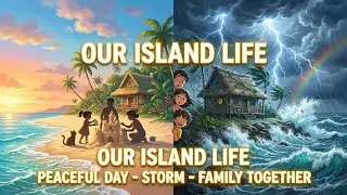 Our Island Life: A Peaceful Day, A Powerful Storm, A Family Together | Ghibli Animation