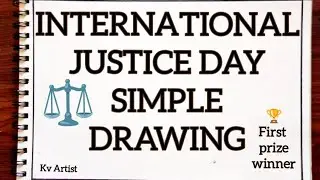 International Justice Day Drawing | World Day For International Justice Drawing |Justice Day Drawing