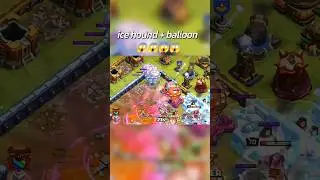 Ice hound balloon attack strategy 😱 || clash of clans|| #shorts #coc #clashofclans