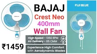 BAJAJ Crest Neo 400mm Wall Fan Fiji Blue
