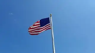 U.S. Flag Flying in the Wind