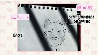 Drawing a Stuff Animal from anime| Easy drawing| 🌸🫶🏻✨️