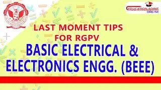 Last Moment Preparation Tips! RGPV Basic Electrical & Electronics Engineering Final Exam