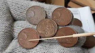 AS TR&Ecirc;S 3 MOEDAS MAIS VALIOSAS 5 CENTAVOS ANOS 1999, 2000,  2008, VOCE TEM ALGUMA VEJA VALOR 🤝😱✌