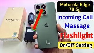 Motorola Edge 70 notification light on/off kaise karen,incoming call flashlight setting Moto Edge 70