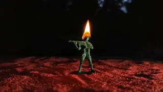 Melting toy army soldier 🔥🔥🔥 | Macro war | Fire! Fire!