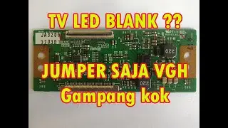 TV LED LG 32LN5100 blank dan bergaris, Bisa diatasi dengan jumper pin VGH dari TCON ke COF