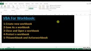 VBA Tutorial-4: Handle an Excel Workbook in VBA