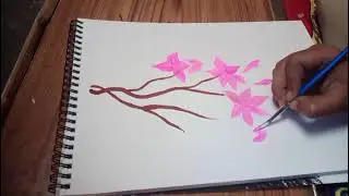 #simpleart#flower 🌸🌸🌸🌸🪾❤️💙❤️💙💙🩵🩵🩵🖌️@@@@####