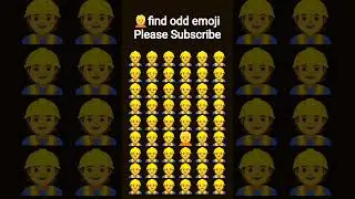Find the odd emoji out? Emoji challenge | Funny  | eye illusion test | mindteaser #braintease