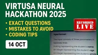 Virtusa Neural Hackathon 2025 &mdash; точные вопросы, ошибки, которых следует избегать, и анализ экзаме...