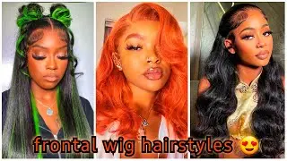 Slayed Frontal Wig Hairstyles 2023 😍💞  ||Wig Install Tutorials||
