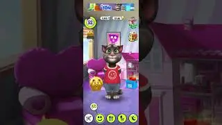 Talking Tom 😺 fun 😊 eating time 🍔🍔 and attend bathroom new game play 