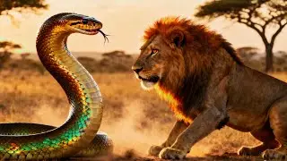 Giant python terrorizes citizens, angry lion king