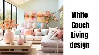 White Couch Living Room design Ideas // Leather, Comfy & Off-White design ideas.