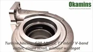 Turbine housing G30 AR0.83, T3 inlet  V-band outlet, single scroll, without wastegate