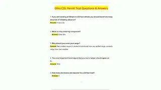 Ohio CDL Permit Test Actual 2025 Exam with Questions and Answers 2025  2026 100 Guarantee Pass19