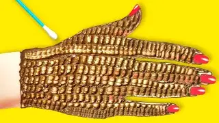 Honeycomb Mehndi Design With Earbuds | Simple Mehndi Tricks Henna Using Cotton Buds | New Mehndi Art