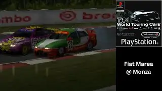 TOCA World Touring Cars (PS1) - Fiat Marea @ Monza Gameplay