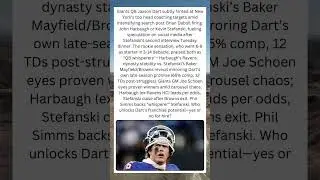 🏈 Jaxson Dart Drops Giants HC Hint: Harbaugh or Stefanski?