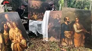 Four stolen 17th Century oil paintings found in an abandoned farmhouse