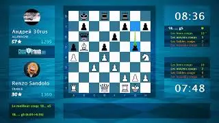 Analyse du jeu d'&eacute;checs&nbsp;: Renzo Sandolo - Андрей 30rus, 1-0 (par ChessFriends.com)