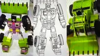 Transformers official ROBOSEN Scrapper transforming video. Generation one Devastator must be real!
